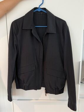 COS Men's Textured Zip Jacket (black/dark charcoal XS)